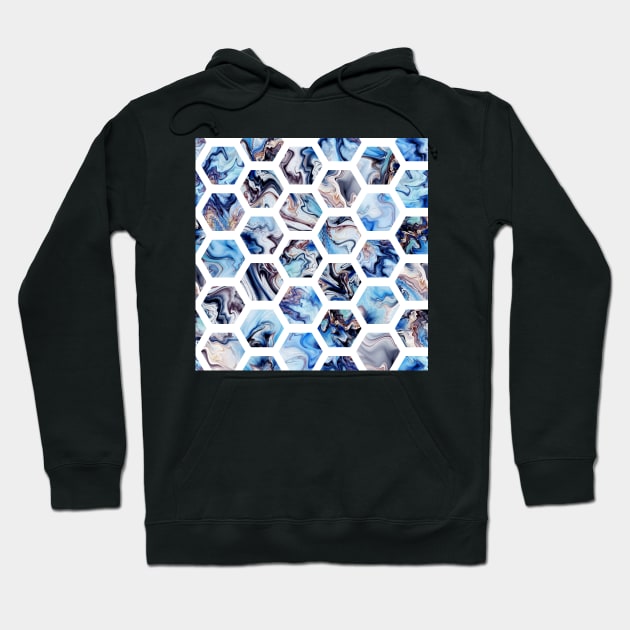 Marble hexagons Hoodie by krinichnaya